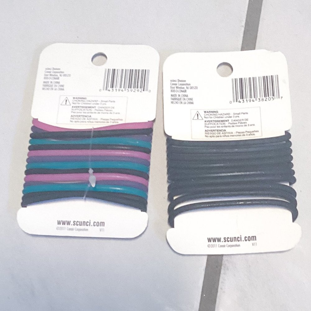 Scunci | No Slip Grip Hair Elastics | Black/Multi - Picture 2 of 3